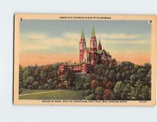 Postcard Shrine Of Mary, Help Of Christian, Holy Hill, Hubertus, Wisconsin picture