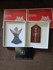 Vtg. International Silver Co. Christmas Collection Sun Catcher Style Ornaments picture