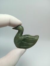 40mm Hand Carved Jadeite Jade Duck Statue 100%Natural Real Burmese Burma picture