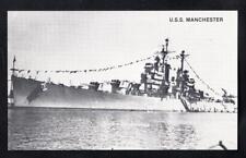 Cruiser USS MANCHESTER CL-83 US Navy Ship Postcard S2131 picture