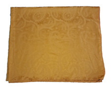 Damask Tablecloth Gold Paisley Rectangular Dinner Party Fancy Elegant 98x58 picture