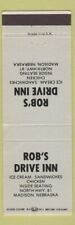 Matchbook Cover - Rob's Drive Inn Madison NE picture