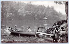 Postcard Delaware Water Gap PA Lake Lenape Gazebo Girls Canoeing (#1) B48 picture