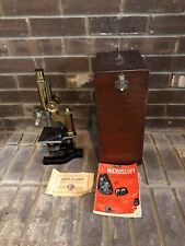 Bausch And Lomb Optical Microscope In Box Pat Date 1897 No. 63929 picture