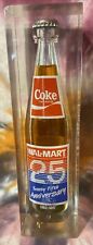 VINTAGE COKE COLA 10 Oz 25th ANNIVERSARY WAL-MART INCASED IN ACRYLIC 1962-1987. picture