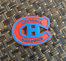 VINTAGE NHL HOCKEY MONTREAL CANADIENS TEAM LOGO COLLECTIBLE RUBBER MAGNET RARE B picture