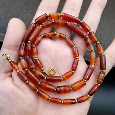 AA Antique German Africa traded Agate Beads Banded Agate Beads Necklace GRM-3 picture
