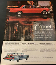 Red 1961 Mercury Comet Sedan - Vintage Original Color Print Ad / Wall Art picture