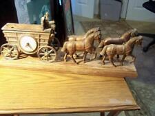 Vintage Clock Horse Covered Wagon United Clock Corp. NY. Model 550 4 Restoration picture