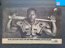 Bo Jackson Nike Promo 2 Page Print Advertisement Vintage 1989 picture
