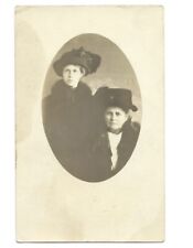 c1910s Two Beautiful Women Pretty Fur Coats Hats RPPC Real Photo Postcard picture