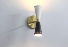 2 Light Elegant Mid Century Handcrafted Modern Brass Wall Lamp picture