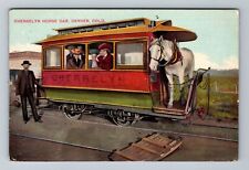 Denver CO-Colorado, Cherrelyn Horse Car, Scenic, Vintage Postcard picture