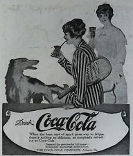 Vintage 1917 Coca-Cola Women Playing Tennis Original Ad 222 picture