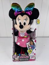 Disney Junior Minnie Mouse Sparkle & Sing 13-inch Plush Stuffed Doll Bow Lights picture