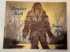 legend of boggy creek monster/bigfoot mural postcard from monster mart-fouke, ar picture