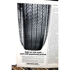 1965 Dunlop Gold Seal Tires Vintage Print Ad 60s advertising picture