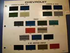 1972 Chevy Pontiac Camaro Firebird Nova Chevelle car truck upholstery sample set picture