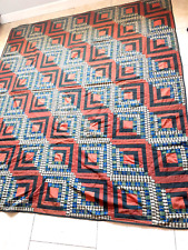 Antique Log Cabin Quilt, Nice Colors and Condition, 84