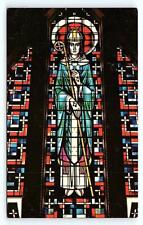 WHITEWATER, WI Wisconsin ~ ST. PATRICK'S CHURCH Stained Glass c1950s Postcard picture