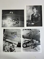Collection of 4 Enola Gay Signed Crew Photos Print Paul Tibbets  8” x 10” picture