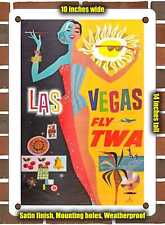 METAL SIGN - 1965 Las Vegas Fly World Airlines - 10x14 Inches picture