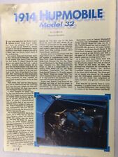 HHHART28 VINTAGE Original Article 1914 Hupmobile Model 32 Nov 1984 4 Page picture
