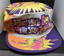 Vintage Garfield Tropicana Hat Collectible I’ll Drink To That Adcap Line picture