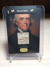 2023 Pieces of the Past Thomas Jefferson Handwriting Authentic Relic Canvas TJ b picture