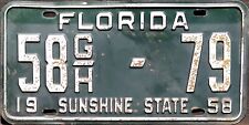 1958 FLORIDA Truck License Plate - Calhoun County - LOW NUMBER -  picture