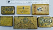 6 VTG EMPTY DILL'S BEST TOBACCO PIPES TINS HINGED LID Grandpa Cottage Core Rare picture