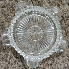 Vintage Clear Glass Ashtray with 5 Cigarette Rests picture