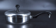 VTG Faberware Aluminum Clad Stainless Steel 3173202 Skillet Sauce Pan w/Lid 6.25 picture