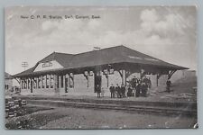 “New CPR Train Station” SWIFT CURRENT Saskatchewan—Railroad Depot 1910 picture