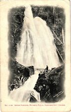 Upper Cascade Rainbow Falls Harrison Hot Springs BC Divided Postcard 1910s picture