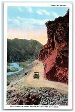 c1920's Boulevard In Royal Gorge Skyline Drive Canon City Colorado CO Postcard picture