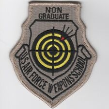 USAF AIR FORCE WIC FIGHTER WEAPONS SCHOOL NON GRADUATE EMBROIDERED JACKET PATCH picture