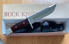 VERY RARE BUCK 124 RED MICARTA FRONTIERSMAN KNIFE NEVER USED IN BOX  BRT5 picture
