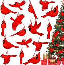 36 Pieces Red Cardinal Christmas Ornaments Red Christmas Tree Ornaments Cardinal picture