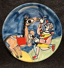 La Musa Carnevale Ceramic 8”Pony Trainer Plate Made In Italy For Saks 5th Avenue picture