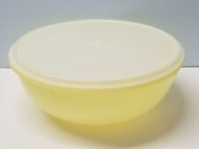 Vintage Tupperware Large Fix N Mix Bowl Yellow 224 with Sheer Lid 6.5 Qt picture