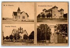 c1910 M.E. Church Principal Churches Chapel Multiview Newberg Oregon OR Postcard picture