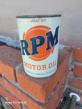 Vintage RPM Motor Standard  Motor Oil Can California  picture