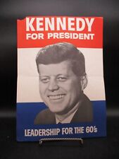 Original Vintage KENNEDY FOR PRESIDENT Paper Campaign Poster 18