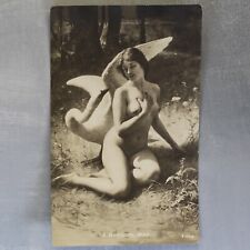Nude nymph Beautiful Leda. White Swan LOVE. Tsarist Russia postcard 1909s🌺 picture