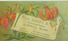 1880's Solon Bartlett Physician & Surgeon Image Of Tiger Lilies P82 picture