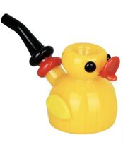 5.5” Handmade Rubber Ducky Duck Sherlock Tobacco Smoking Bowl Glass Pipe picture