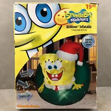 RARE 2010 Gemmy Spongebob Squarepants Wreath 3ft Christmas Airblown Inflatable picture