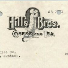 Scarce Nov 1923 Butte, MT Invoice Letterhead Hills Bros. Coffee and Tea picture
