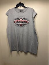 Harley Davidson T-Shirt Men’s 2Xl Sleeveless Gray Crystal River FL Made In USA picture